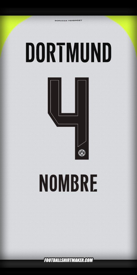 Jersey Borussia Dortmund 2025/2026 Visita -  nombre - 4