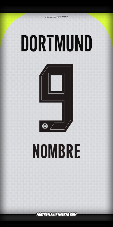 Jersey Borussia Dortmund 2025/2026 Visita -  nombre - 9
