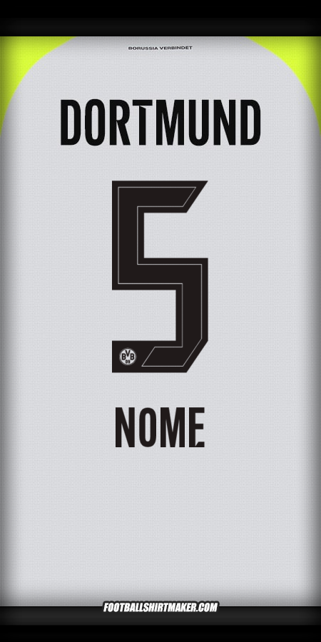 Maglia Borussia Dortmund 2025/2026 Seconda -  nome - 5