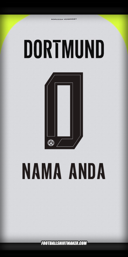 Jersey Borussia Dortmund 2025/2026 Alternatif -  nama anda - 0