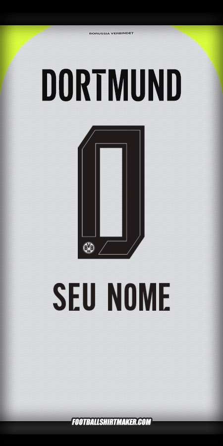 Camisa Borussia Dortmund 2025/2026 Alternativa -  seu nome - 0