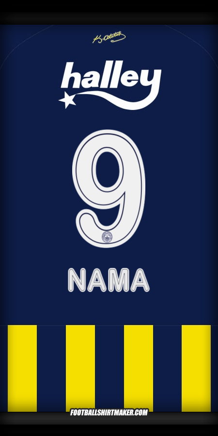 Jersey Fenerbahce SK 2025/2026 -  nama - 9