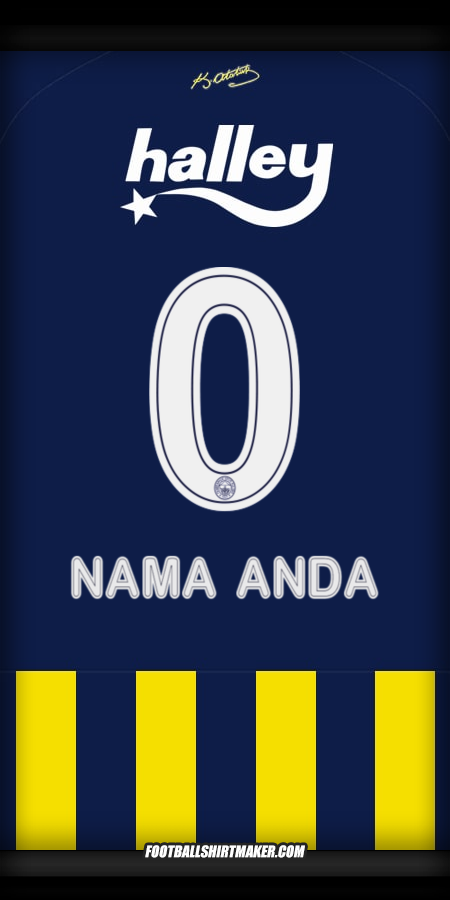 Jersey Fenerbahce SK 2025/2026 -  nama anda - 0