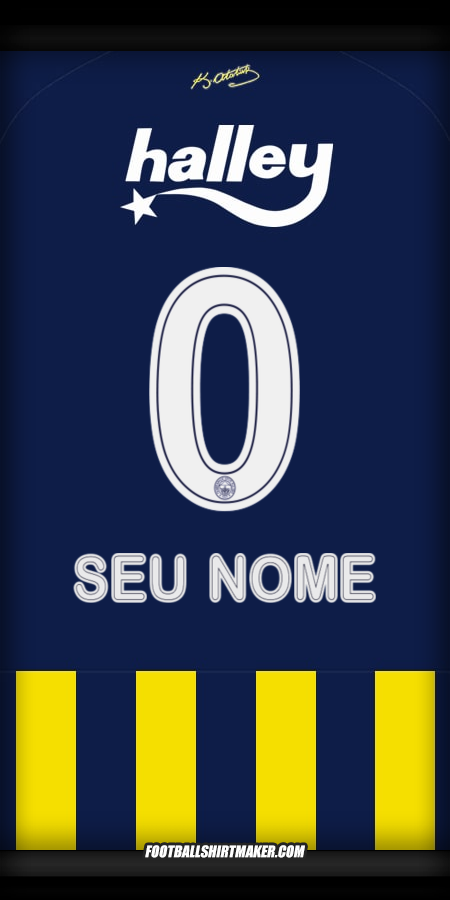 Camisa Fenerbahce SK 2025/2026 -  seu nome - 0