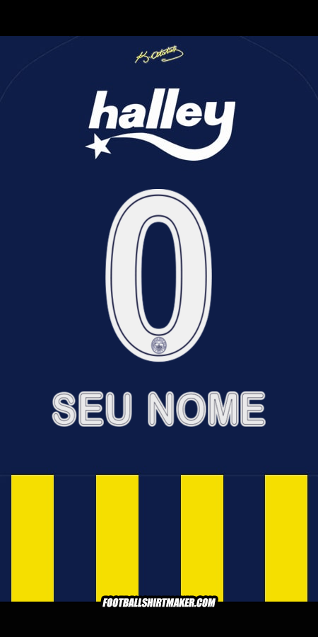 Camisa Fenerbahce SK 2025/2026 -  seu nome - 0