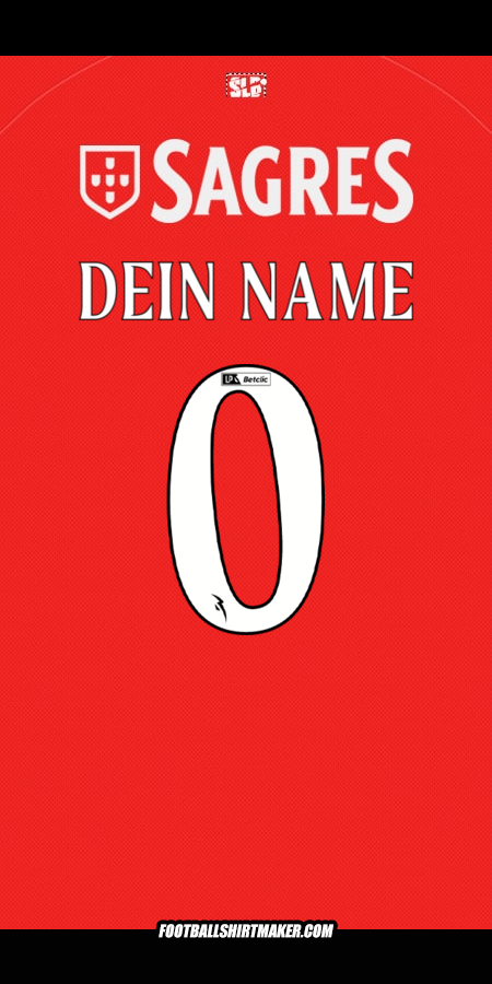 Trikot SL Benfica 2025/2026 -  dein name - 0