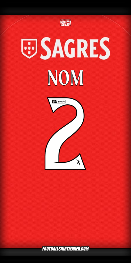 Maillot SL Benfica 2025/2026 -  nom - 2