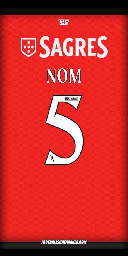 Maillot SL Benfica 2025/2026 -  nom - 5