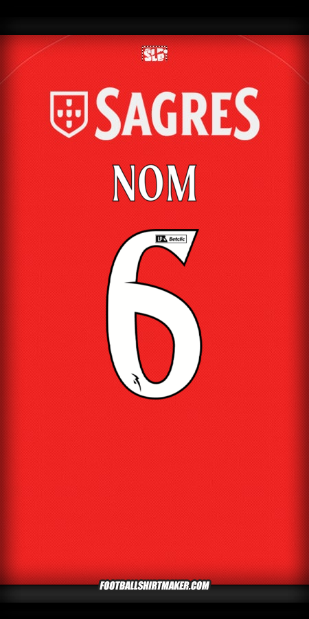 Maillot SL Benfica 2025/2026 -  nom - 6