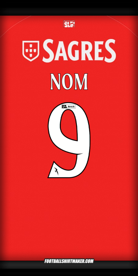 Maillot SL Benfica 2025/2026 -  nom - 9