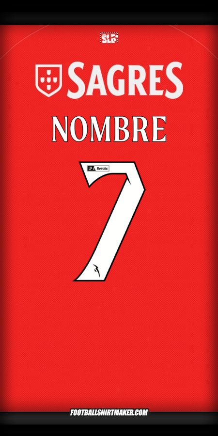 Camiseta SL Benfica 2025/2026 -  nombre - 7