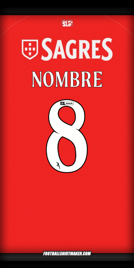 Jersey SL Benfica 2025/2026 -  nombre - 8