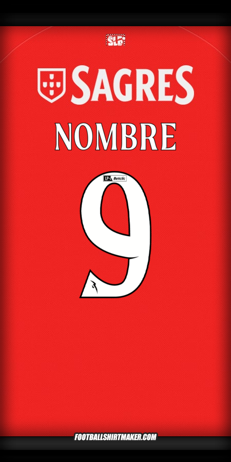 Jersey SL Benfica 2025/2026 -  nombre - 9