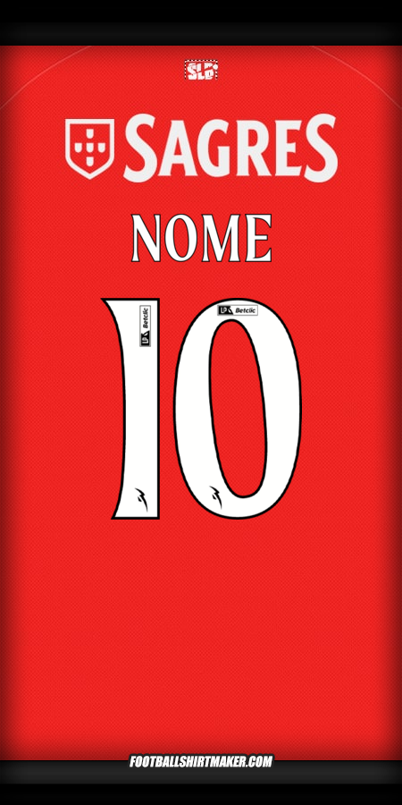Maglia SL Benfica 2025/2026 -  nome - 10