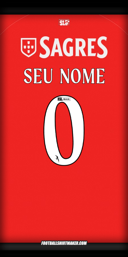 Camisa SL Benfica 2025/2026 -  seu nome - 0