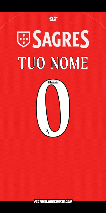 Maglia SL Benfica 2025/2026 -  tuo nome - 0
