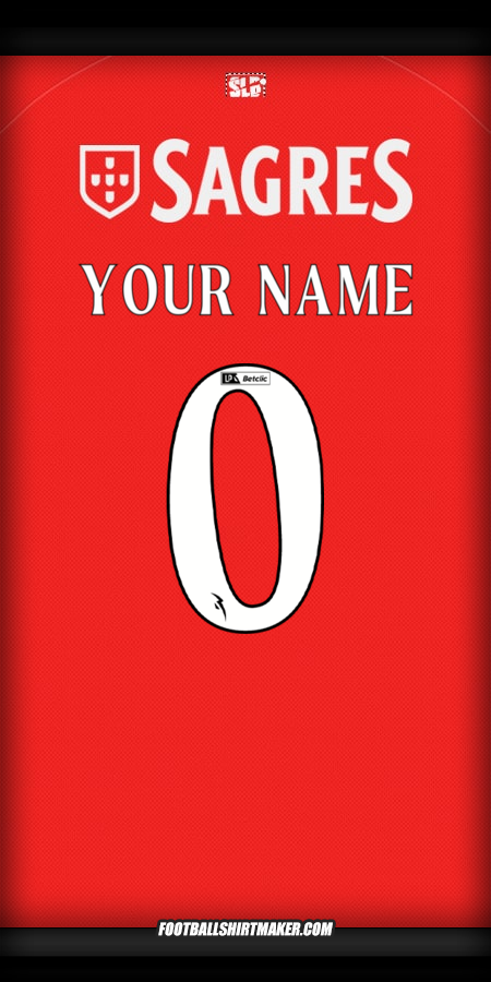 Jersey SL Benfica 2025/2026 -  your name - 0