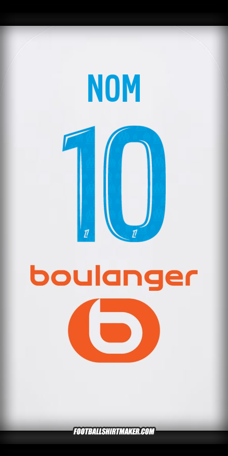 Maillot Olympique de Marseille 2025/2026 -  nom - 10