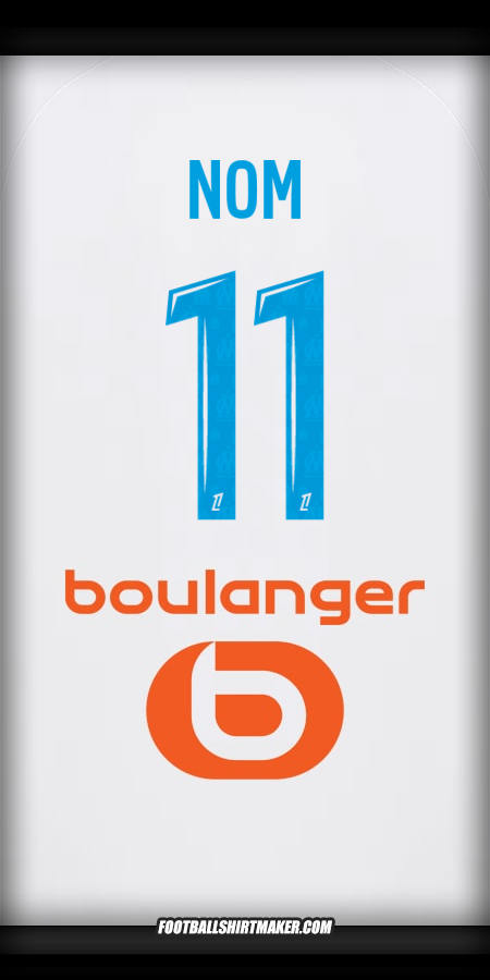 Maillot Olympique de Marseille 2025/2026 -  nom - 11