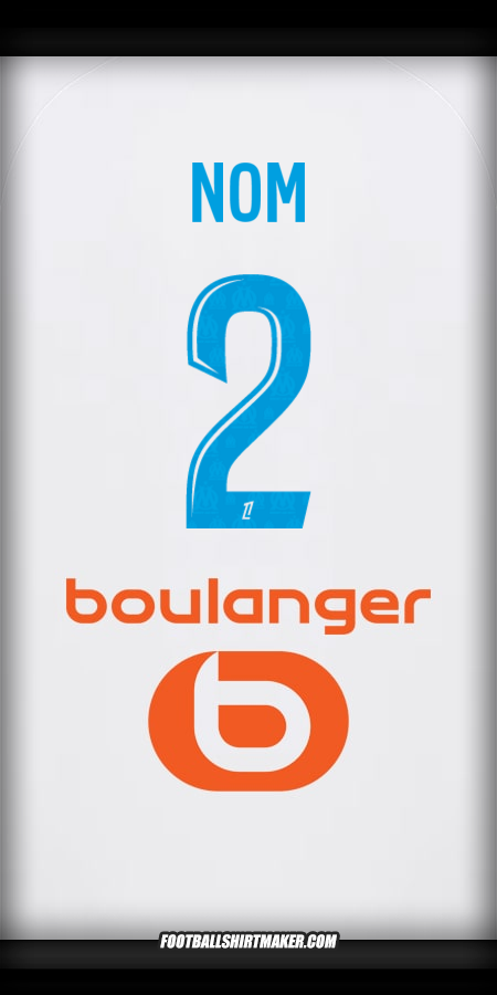 Maillot Olympique de Marseille 2025/2026 -  nom - 2