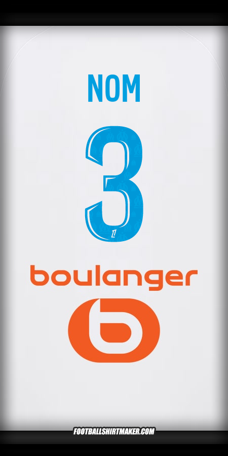 Maillot Olympique de Marseille 2025/2026 -  nom - 3