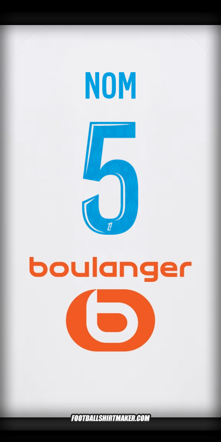 Maillot Olympique de Marseille 2025/2026 -  nom - 5
