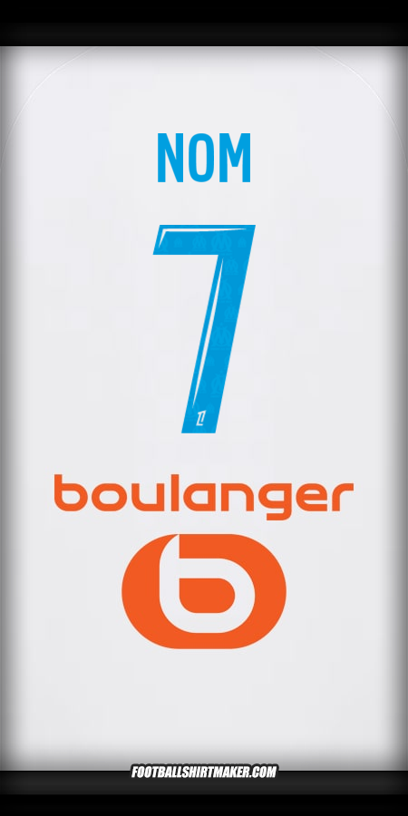 Maillot Olympique de Marseille 2025/2026 -  nom - 7