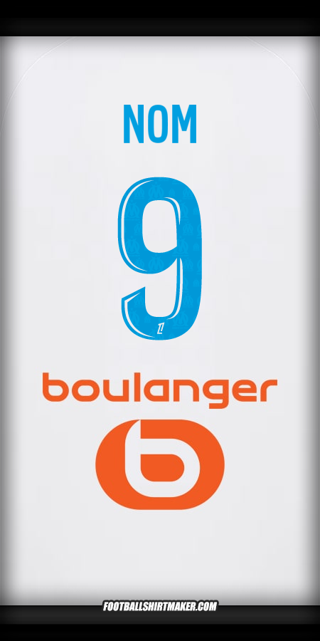 Maillot Olympique de Marseille 2025/2026 -  nom - 9