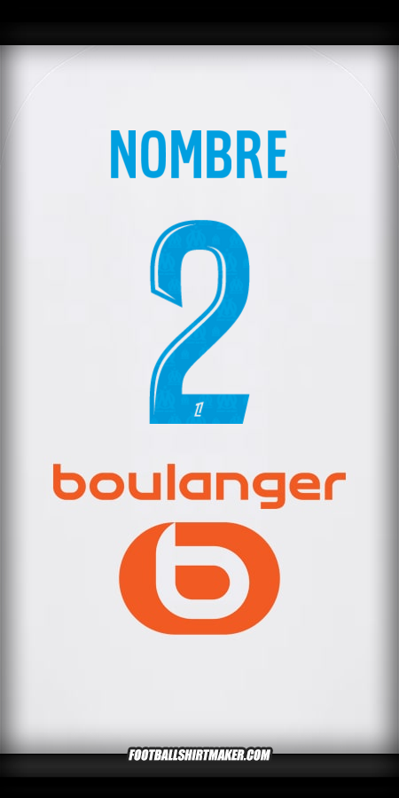 Jersey Olympique de Marseille 2025/2026 -  nombre - 2