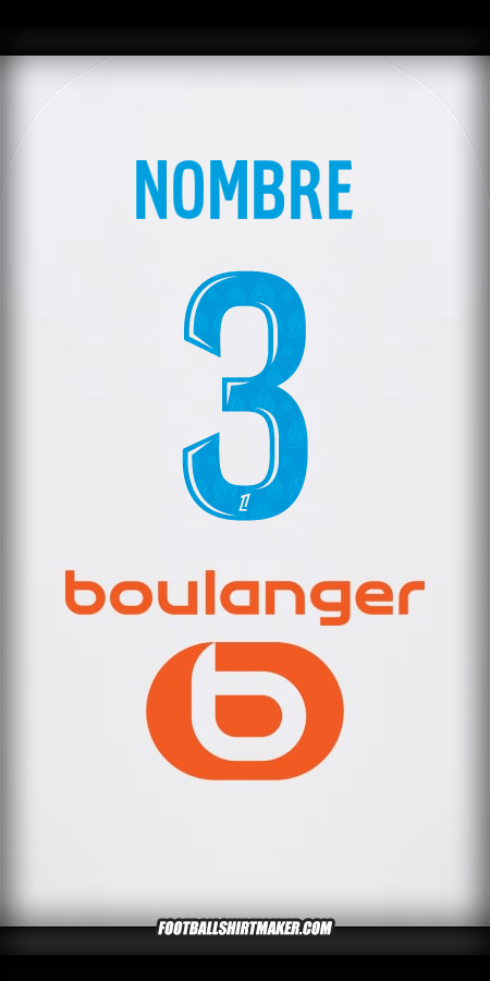 Camiseta Olympique de Marseille 2025/2026 -  nombre - 3