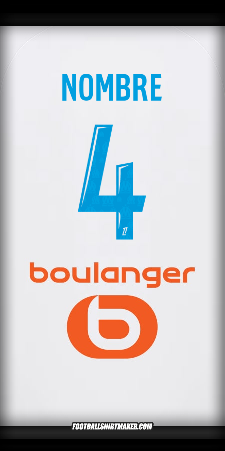 Jersey Olympique de Marseille 2025/2026 -  nombre - 4