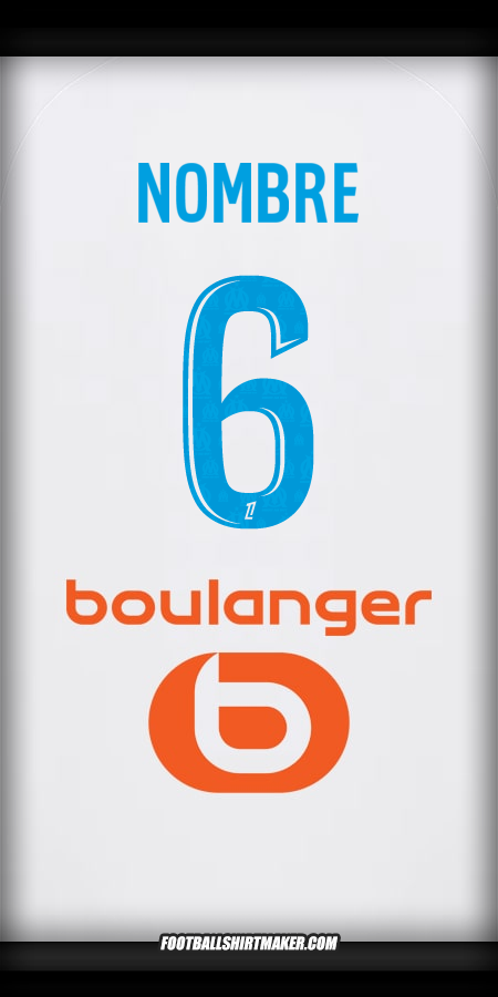 Jersey Olympique de Marseille 2025/2026 -  nombre - 6