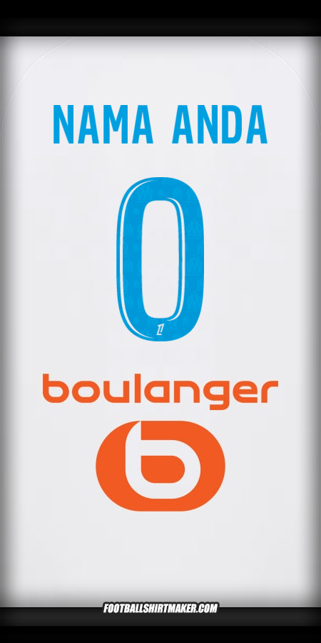 Jersey Olympique de Marseille 2025/2026 -  nama anda - 0