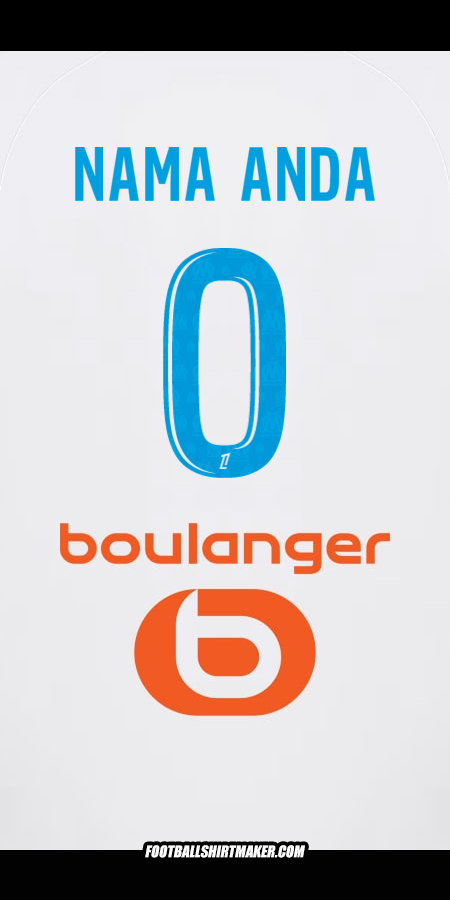 Jersey Olympique de Marseille 2025/2026 -  nama anda - 0