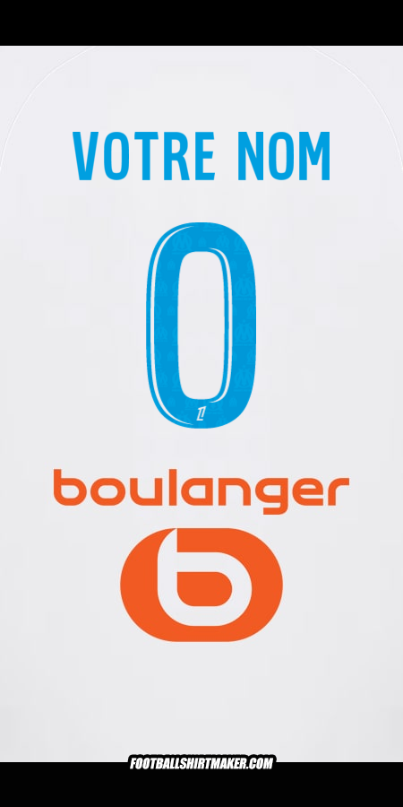 Maillot Olympique de Marseille 2025/2026 -  votre nom - 0
