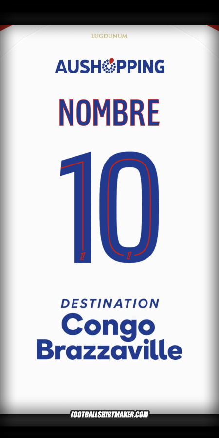 Jersey Olympique Lyon 2025/2026 -  nombre - 10