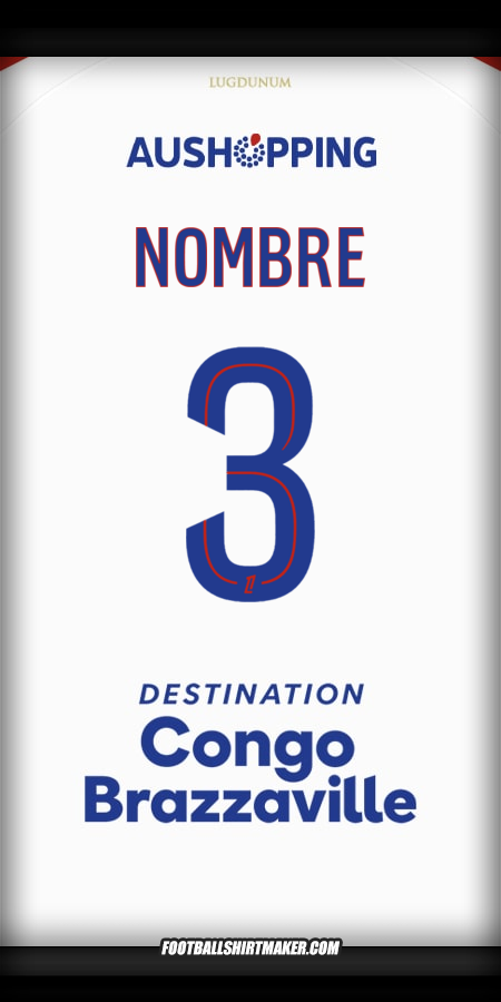 Jersey Olympique Lyon 2025/2026 -  nombre - 3
