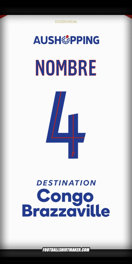 Jersey Olympique Lyon 2025/2026 -  nombre - 4