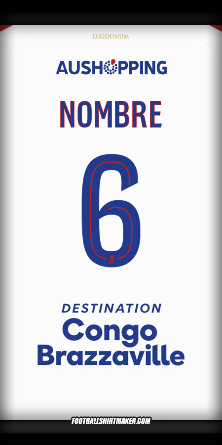 Camiseta Olympique Lyon 2025/2026 -  nombre - 6