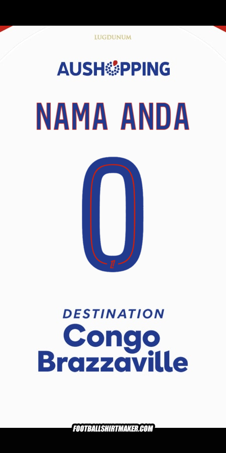 Jersey Olympique Lyon 2025/2026 -  nama anda - 0