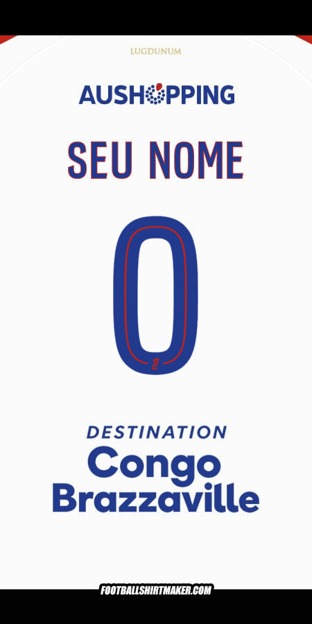 Camisa Olympique Lyon 2025/2026 -  seu nome - 0