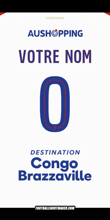 Maillot Olympique Lyon 2025/2026 -  votre nom - 0