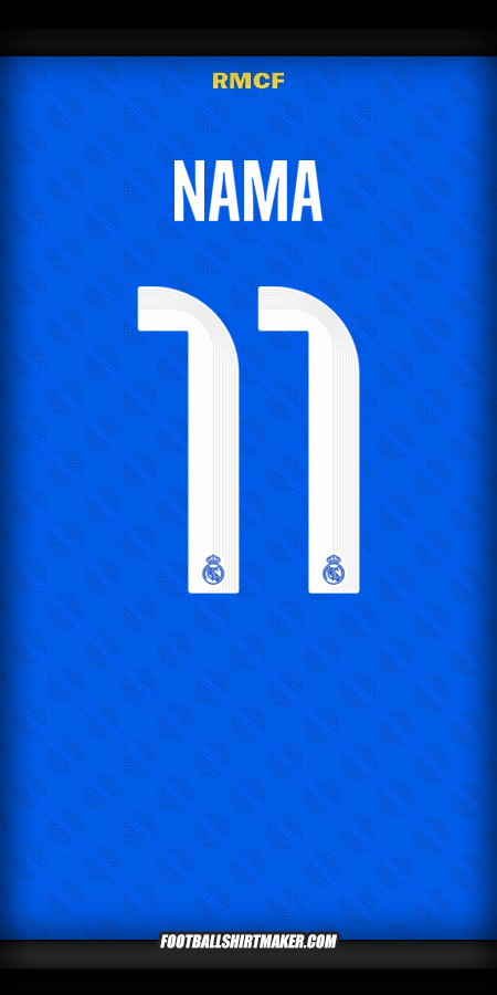 Jersey Real Madrid CF Cup 2025/2026 Ketiga -  nama - 11