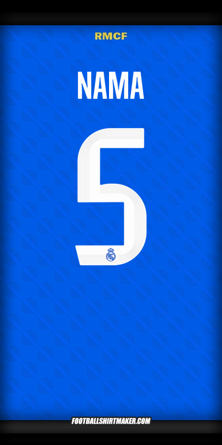 Jersey Real Madrid CF Cup 2025/2026 Ketiga -  nama - 5