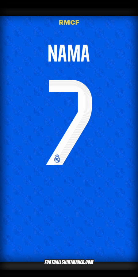 Jersey Real Madrid CF Cup 2025/2026 Ketiga -  nama - 7