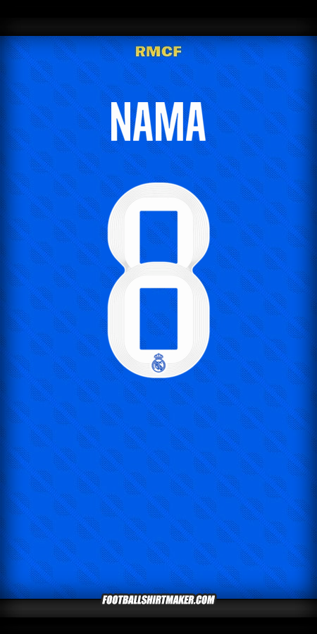 Jersey Real Madrid CF Cup 2025/2026 Ketiga -  nama - 8