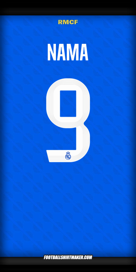 Jersey Real Madrid CF Cup 2025/2026 Ketiga -  nama - 9