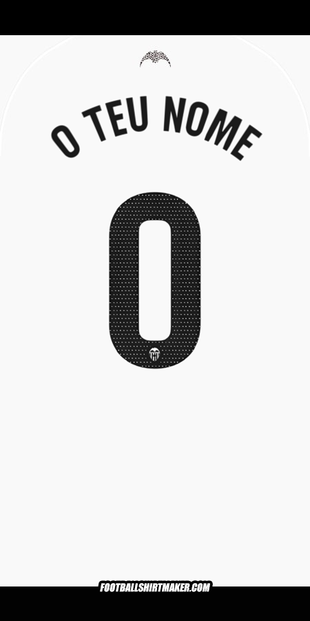 Camisola Valencia CF 2025/2026 -  o teu nome - 0
