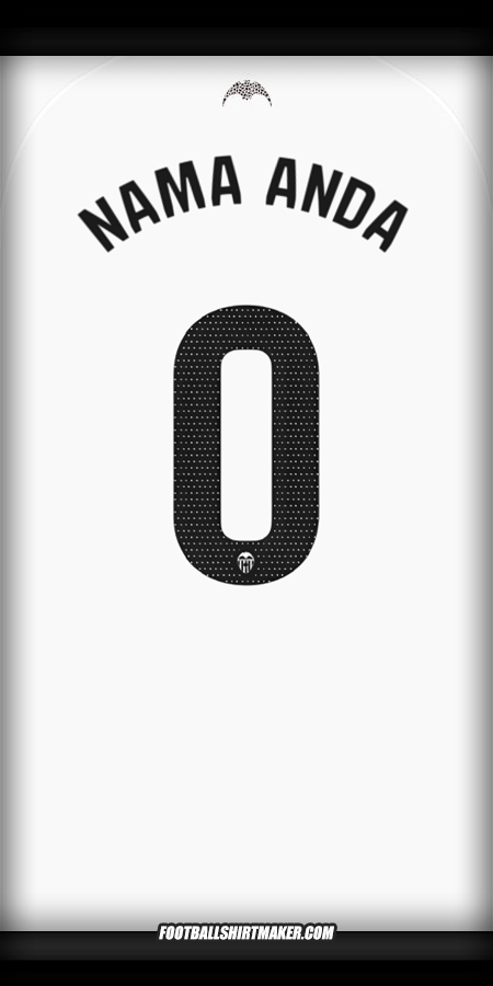 Jersey Valencia CF 2025/2026 -  nama anda - 0
