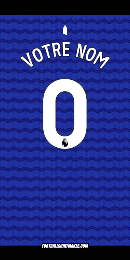 Maillot Everton FC 2025/2026 -  votre nom - 0